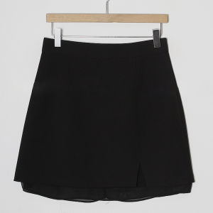 Business Womens Mini Skirt Asymmetrical High Waist A-Line Half Body Skirt Commute Asymmetrical Short Skirt for Summer