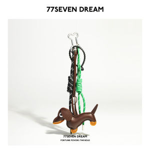 New Miu Style Sausage Dog Bag Ornaments Car Key Ring Car Rearview Mirror Pendant Handmade DIY Lanyard Decoration