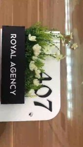 Papan Nomer Rumah Vintage Akrilik Exclusive Acrilyc 2 Layar Bonus Sukulen Kaktus