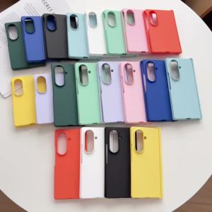 Solid Color with S Pen Holder Phone Case for Samsung Galaxy Z Fold 8 Ultra 7 6 5 4 3 Slim Screen Matte Shockproof Protect Cover