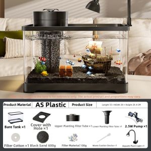 HUICHONG | Filtering Oxygenator Aquarium Living Room Table Ecosystem