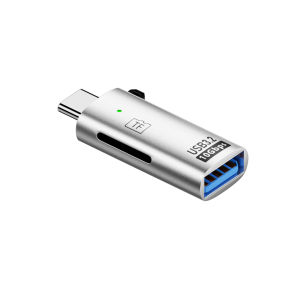 Bộ Chuyển Đổi Đầu Đọc Thẻ 2 Trong 1 Type C USB3.2 Cho MacBook iPhone PC Laptop - Đầu Đọc Thẻ Nhớ TF USB C Tốc Độ Cao Truyền Dữ Liệu Nhanh