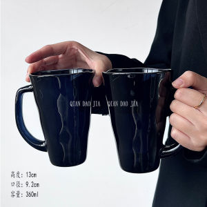 Elegant Handheld Irregular Glass Cup Nordic Style Beer Juice Milk Coffee Cup High Temperature Resistant Common Glass Home Use