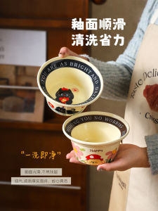 Cute Ceramic Yogurt Bowl Breakfast Dessert Bowl Student Home Use Oatmeal Bowl Silver Ear Mushroom Bowl Straw Hat Bowl