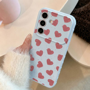 Cute Love Heart Silicone Case for Samsung A57 A56 A55 A54 A37 A36 A35 A26 A17 A15 A07 A06 5G 4G Back Cover