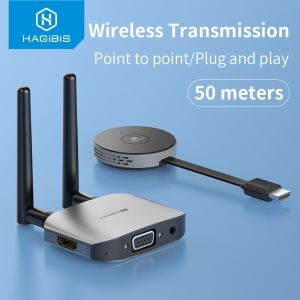 Hagibis | Hagibis Wireless HDMI Video Transmitter Receiver G6W Kits HDMI Extender Adapter TV Dongle 1080P for Monitor Projector Laptops