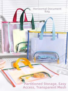 Zippered Mesh Document Bag Large Capacity