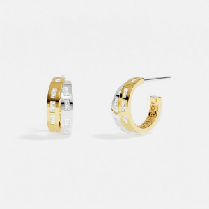 White and Gold Interwoven Morse Code Earrings