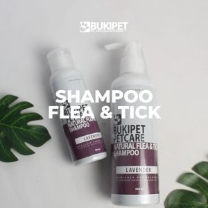 Shampo kucing anti jamur rontok perawatan bulu & kulit anabul - BUKIPET SHAMPOO NATURAL FLEA & TICK