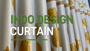 Gorden Jendela / Gorden Pintu Minimalis Bunga Blackout Smokering