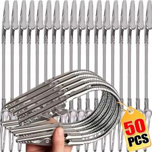 20Pcs Double-headed Crocodile Clip Price Tag Label Clip DIY Photo Display Clamp Rotatable Pop Clip-on Holder for Retailing Store Supermarket Bendable Metal Advertising Clip