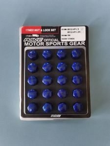 🚩9.9​(ร้านค้า​แนะนำ​) น็อตล้อ น็อตล้อรถยนต์​ซิ่ง เกลียวเหล็ก​ชุบสี​ เบอร์17​ เกลียว1.5​ สินค้าในไทย​ พร้อมส่ง