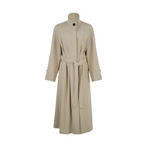 Premium Elegance Stand-collar Lightweight Long Trench Coat