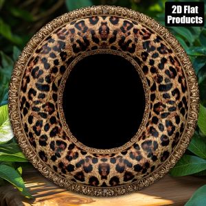 CIFBUY Vintage Leopard Print Aluminum Wall Art 8x8 Inch Waterproof Durable Metal Sign Decor For Home Bar Cafe Office