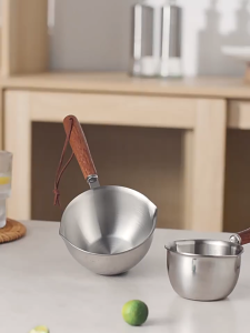 หม้อละลายเนย หม้ออุ่นนมมินิ ใช้งานเอนกประสงค์ ขนาด 500ml. หม้ออุ่นนม หม้อสแตนเลส ต้มเนย หม้อเล็ก