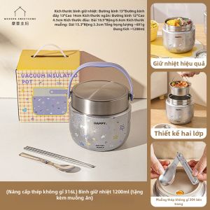 MODERN SWEETHOME | Hộp Cơm Giữ Nhiệt Inox 316L