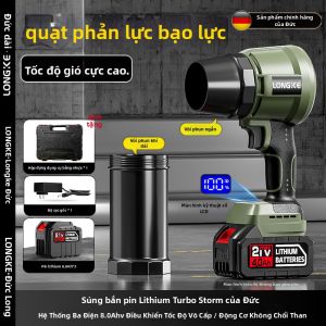 LONGKE | Máy Thổi Lốc Cầm Tay Công Suất Cao Sử Dụng Pin Lithium
