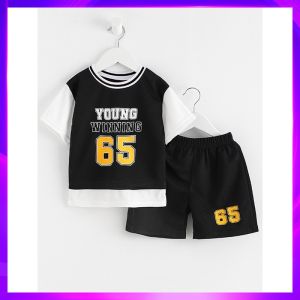 Quần Short Bóng Rổ Trẻ Em Mùa Hè Nhanh Khô Tay Ngắn Bộ Đồ Thể Thao Hai Mảnh Cho Bé Trai Và Bé Gái