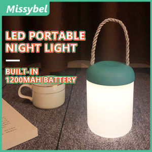 Portable LED Portable Night Light Touch Can Dim Outdoor Flashlight USB Rechargeable Room Bedside Lamp Gift for Children