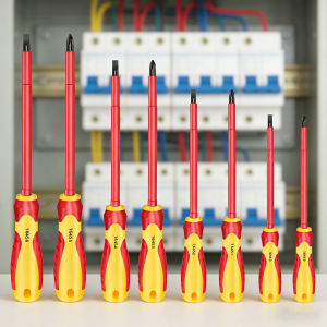 Insulated Screwdriver Slotted Phillips Screw Driver Magnetism Nut Key Electricians Circuit Professional Maintenance Hand Tools