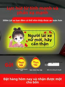 TOKUSET | Nhãn Dán Ô Tô Hài Hước Có Từ Tính cho Người Mới Lái Nữ