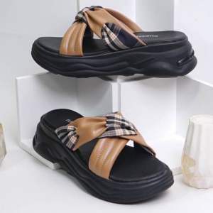 Dunkenstock ROSSA Sandal Wanita Wedges Silang Tinggi 5cm Casual Sendal Platform Beleza