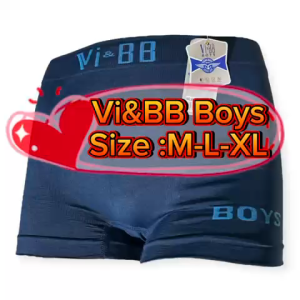 Vi & BB 3 pcs celana dalam anak laki-laki model boxer bahan rajut tampa jahitan Elastis Nyaman CD anak cowok
