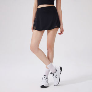 กระโปรงสั้นโยคะแบบระบายอากาศได้ดีสำหรับเล่นวอลเลย์บอล กระโปรงสั้นแบบเอวสูง ความยาวครึ่งแข้ง สำหรับฝึกซ้อมและวิ่ง