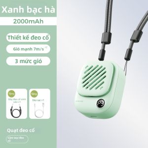 Aecooly | Quạt Cầm Tay Cổ Từ Tính Sạc Pin Im Lặng Bền Mini