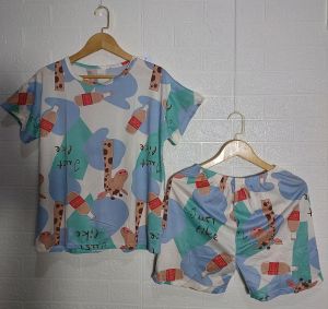 Setelan atas bawah remaja bahan kaos super soft