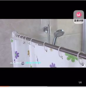 SH Bathroom curtain waterproof curtain mildew proof shower curtain shower partition curtain bath curtain bathroom door curtain free punching telescopic rod