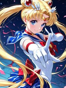 Bandai | 5D DIY Diamond Painting Kit Magical Girl Anime Style Sailor Moon Full Drill Rhinestone Mosaic Wall Decor Gift for Home Decor