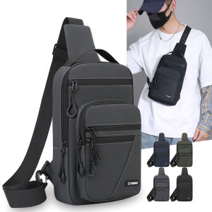 กระเป๋าคาดลำตัวผู้ชายคุณภาพสูง กระเป๋าคาดลำตัวแบบสลิงอเนกประสงค์ทำจากไนลอน กระเป๋าเป้สะพายไหล่แบบเบาสำหรับใช้ในชีวิตประจำวัน เดินป่า และกิจกรรมกลางแจ้ง