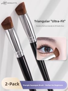 MONLEYTA | Triangle Highlighting Iron Brush Eye Brightening Cheekbone Concealer Makeup Brush No Brush Strokes Highlighting Brush