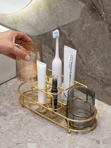 New Arrival Punch-Free Electric Toothbrush Holder Wall-Mounted Toilet Cup Tooth Cup Washing Set Storage