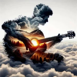 Huacan Kim Cương Khảm Full Tròn Vuông Tranh Gắn Đá Đàn Guitar Đám Mây Phong Cảnh Chân Dung Nghệ Thuật Trừu Tượng Trang Trí Treo Tường Nhựa Tranh Thêu Chữ Thập