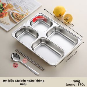 HANXIAO | Đĩa Ăn Trưa Inox Dành Cho Cá Nhân