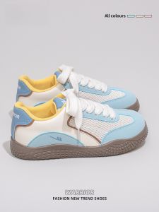 Warrior | รองเท้าผ้าใบเดนิมแบบลำลองสำหรับผู้หญิงในฤดูใบไม้ร่วงปี 2025 รองเท้าผ้าใบทรงสปอร์ตแบบสวมหัวกลมพื้นหนา