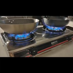 【Ready stockt】 dapur gas 2 tungkudapor gas stainless steel kualiti tinggiNine Holes Strong Flame Steel Gas Stovedapur