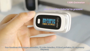 Finger pulse oximeter with RR 4 parameters OLED screen Finger Clip Oxygen Saturation Monitor SpO₂ blood oxygen saturation PR pulse detection PI perfusion RR respiratory rate Heart Rate Meter (With battery & storage bag)