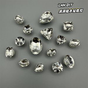 Crocs Crystal Diamond Shoe Buckle Hole Shoes Accessory Heart Shape Decorative Buckle Crystal Diamond Shoe Flower เหมาะสําหรับ Crocs