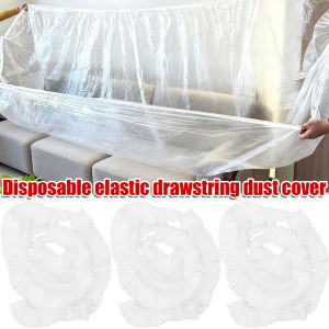 2/4PCS Disposable Dust Cover Extra Large Waterproof Dust Cover with Elastic Drawstring Universal Furniture Transparent Covers