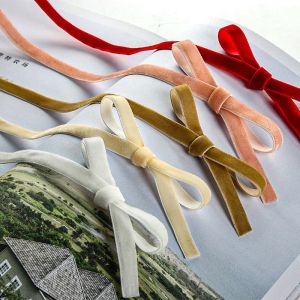 50Yards 10mm Width Velvet Ribbon Wedding Party Decoration Handmade Ribbon Gift Wrapping Hair Bowknot DIY Clothing Accessories