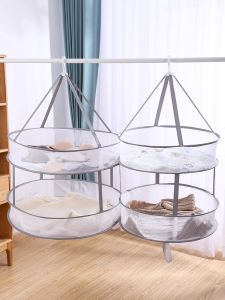 Home Use Sweater Drying Rack Flat Net Pocket Socks Drying Tool Woolen Sweater Air Drying Basket Chinese Style Storage Organizer