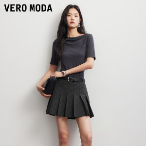 Vero Moda | Vintage Plaid Pleated Detachable Belt Autumn/Winter Skirt