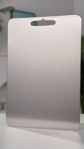 Premium Stainless Steel Antibacterial Double-Sided Cutting Board Set - 1.5mm Thick - Kitchen Prep Chopping Boards - SUS304