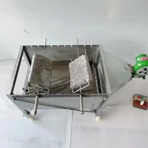 Máy nướng thịt chả gà vịt quay tự động 10 xiên Thép - Có Quạt Thổi - Tặng kèm 2 xiên gà và 10 xiên đơn INOX