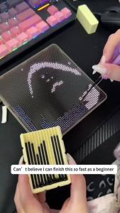 Smart 52x52 LED Tracing Board for DIY 2.6mm Mini Melty Beads APP-Driven Pixel Pattern Display Rechargeable USB-C Craft Tray