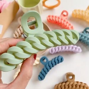 Jepit Rambut Korea Dewasa Jedai Model Kepang Jedai Salon Doff Jedai Panjang Jumbo Jepit Cakar Matte Motif Rantai Hair Claw