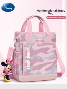 Disney | Large Capacity Canvas Bag Student Tutoring Bag Handheld Book Bag Slanted Cross Storage Bag Artistic Bag Middle School Tutoring Bag Childrens Study Bag